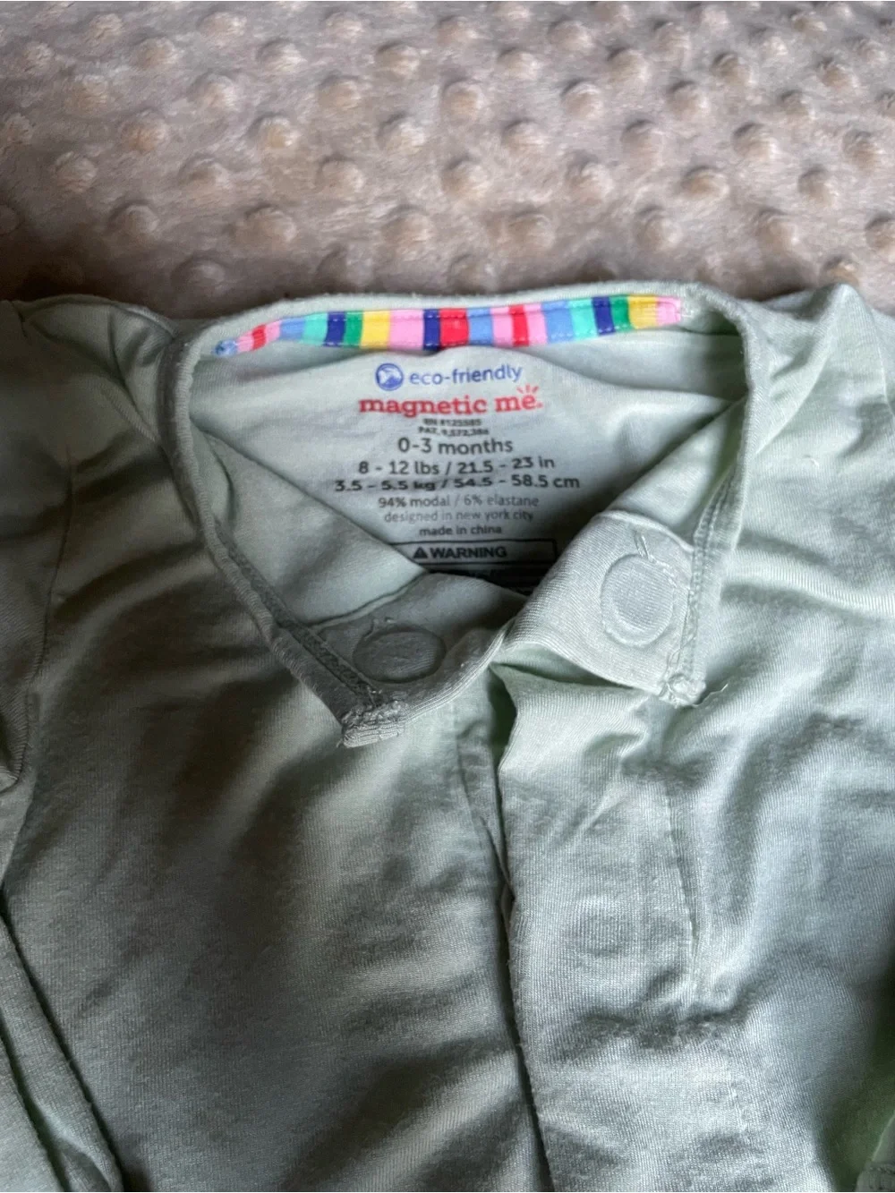 Magnetic me bamboo Footed Pajamas - Green